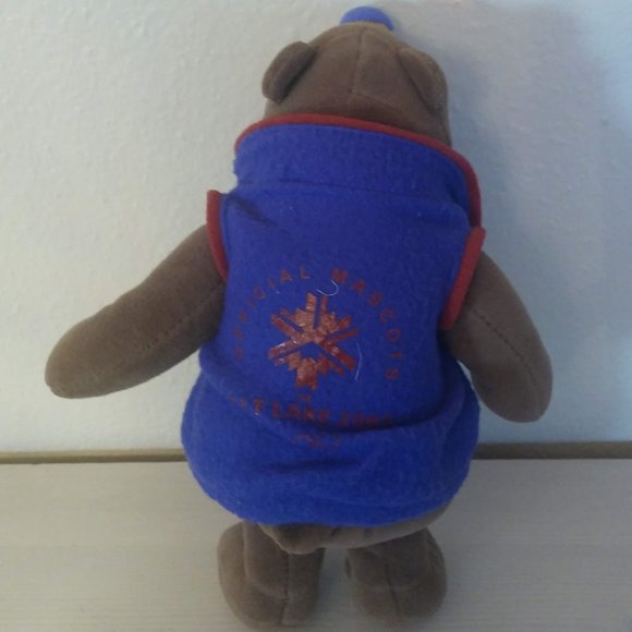 Salt Lake 2002 "Coal" Olympic Mascot plush bear - Picture 2 of 4